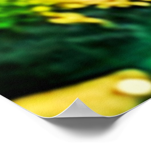 Golden Forest Stream Peaceful Art ポスター (角)