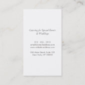 GOLDEN FORK on Taupe Chef,ケータリング,レストラン 名刺 (裏面)