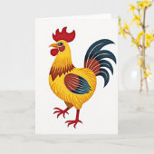 Golden Fowl Artistic Style Card カード (黄色い花)