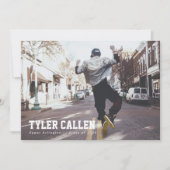 Golden Full Photo Varsity with Text-only Backer 招待状 (正面)