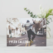 Golden Full Photo Varsity with Text-only Backer 招待状 (スタンド正面)