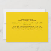 Golden Full Photo Varsity with Text-only Backer 招待状 (裏面)