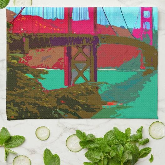 Golden_Gate_Bridge_2015_0422 キッチンタオル (折り畳み)