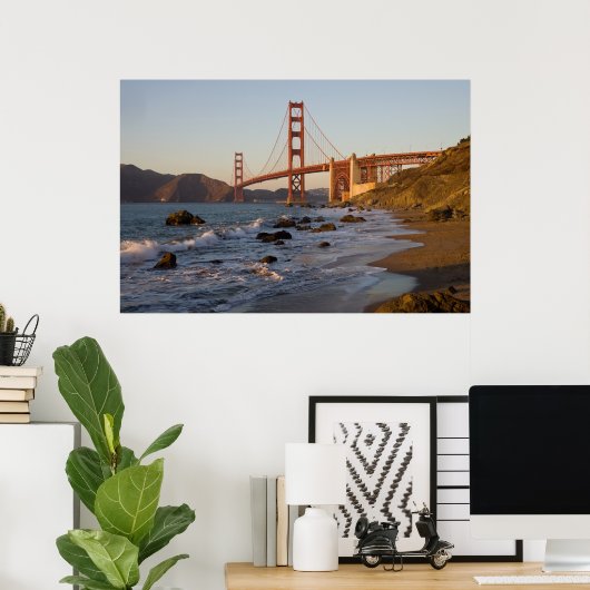 Golden Gate Bridge from Baker Beach ポスター (ホームオフィス)