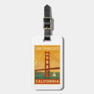 Golden Gate Bridge Retro – San Francisco ラゲッジタグ