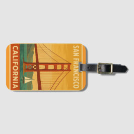 Golden Gate Bridge Retro – San Francisco Luggage T ラゲッジタグ
