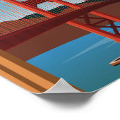 Golden Gate Bridge San Francisco Vintage Travel ポスター (角)