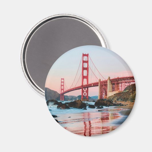 Golden gate bridge throw pillow マグネット (正面/裏面)