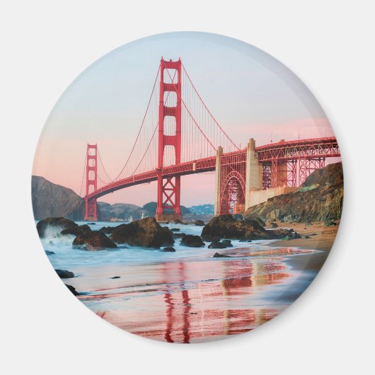 Golden gate bridge throw pillow マグネット (正面)