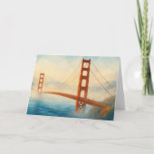 Golden Gate Bridge Watercolor Card カード (正面)