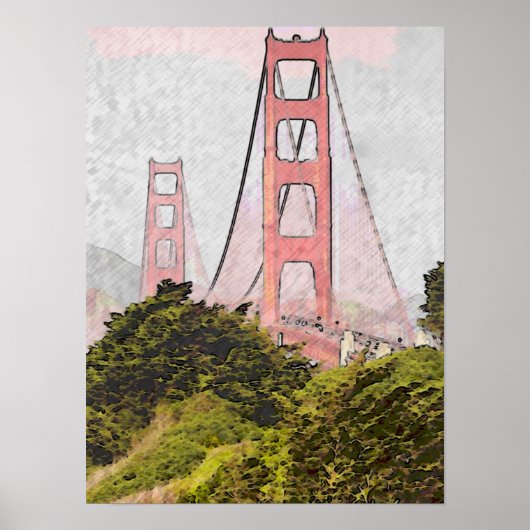 Golden Gate in Oil ポスター (正面)