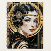 Golden Gatsby Glamour Art Deco プランナー手帳 (正面)