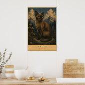 Golden Gaze: Burmese Cat ポスター (キッチン)