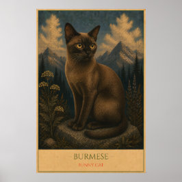 Golden Gaze: Burmese Cat ポスター