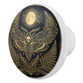 Golden Geometric Death Head Moth Celestial   セラミックノブ (右)