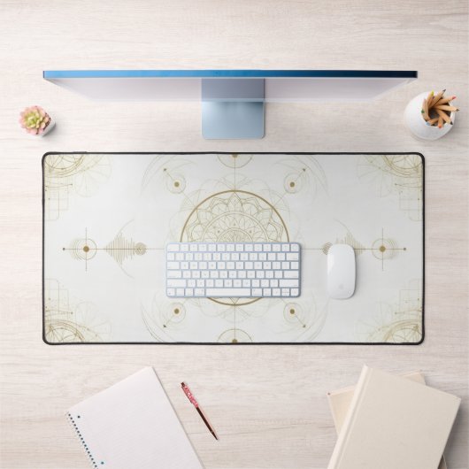 Golden Geometric Desk Mat デスクマット (オフィス1)