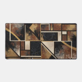 Golden Geometric Flowers Desk Mat デスクマット (正面)
