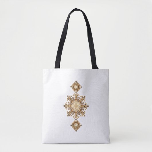 Golden Geometric Harmony トートバッグ (正面)