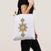 Golden Geometric Harmony トートバッグ (クローズアップ)