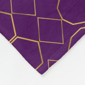 Golden Geometric Pattern フリースブランケット (角)