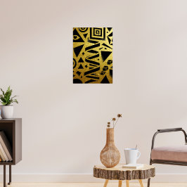 Golden Geometry: A Modern Glow ポスター