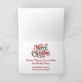 Golden Gingerbread House with Santa Christmas シーズンカード (内部)