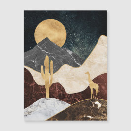 Golden Giraffe Desert Landscape & Marble Mountain