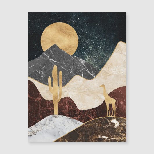 Golden Giraffe Desert Landscape & Marble Mountain (正面)