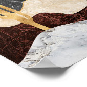 Golden Giraffe Desert Landscape & Marble Mountain ポスター (角)