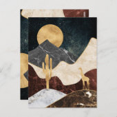 Golden Giraffe Desert Landscape & Marble Mountain ポストカード (正面/裏面)