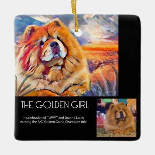 GOLDEN GIRL カスタムfor Joanneセラミックオーナメント セラミックオーナメント (正面)