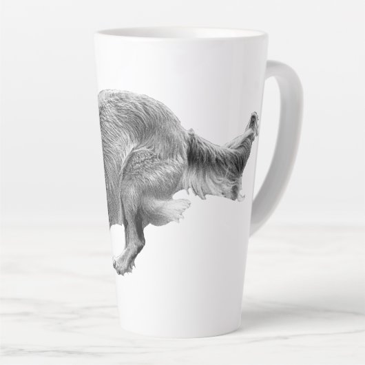 Golden Glide in Soft Winter Tones カフェラテマグ (右アングル)