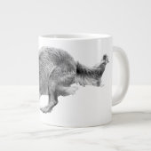 Golden Glide in Soft Winter Tones ジャンボコーヒーマグカップ (正面右)