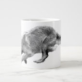 Golden Glide in Soft Winter Tones ジャンボコーヒーマグカップ (正面)