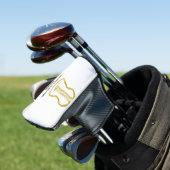 Golden glitter acoustic guitar add name doodle ゴルフヘッドカバー (インサイチュ)