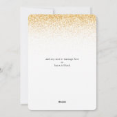 golden glitter baby 1st birthday invitations card シーズンカード (裏面)