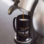 Golden Glitter Don't Give Up Mug - Motivational Gi マグカップ