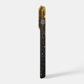 Golden Glitter Drip Elegance ✨ Luxury Sparkling iPhoneケース (左側面)