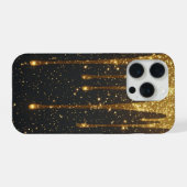 Golden Glitter Drip Elegance ✨ Luxury Sparkling iPhoneケース (裏面横)