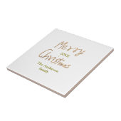 Golden glitter merry christmas add family name yea タイル (側面)