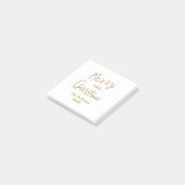 Golden glitter merry christmas add family name yea ポストイット (アングル)