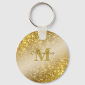 Golden glitter personalized Tote キーホルダー (正面)