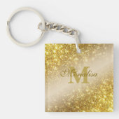 Golden glitter personalized Tote キーホルダー (正面)