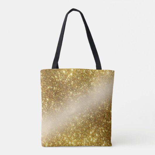 Golden glitter personalized Tote トートバッグ (裏面)