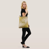 Golden glitter personalized Tote トートバッグ (モデル)
