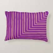 Golden glitter Stripes line art Pattern アクセントクッション (裏面)
