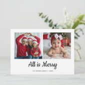 Golden Glow All Is Bright Family Christmas Card シーズンカード (スタンド正面)