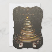 Golden Glow Christmas Holiday Christmas Card  シーズンカード (正面)