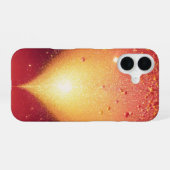 Golden Glow & Heart Romantic Phone Case iPhone 16ケース (裏面横)