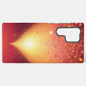 Golden Glow & Heart Romantic Phone Case Samsung Galaxyケース (裏面横)